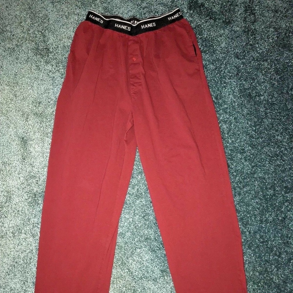 Hanes Separates-2 Tops-1 Pant-black/grey/maroon-M - Picture 2 of 8